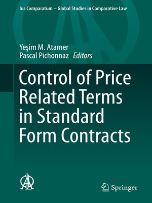 cover image of Control of Price Related Terms in Standard Form Contracts